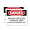 Signmission Poison Pesticide Storage Area Danger Sign, Plastic, 10in W x 7in L, 2PK OS-2PACK-DS-P-710-L-1970 - alternate 1